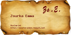 Zsurka Emma névjegykártya